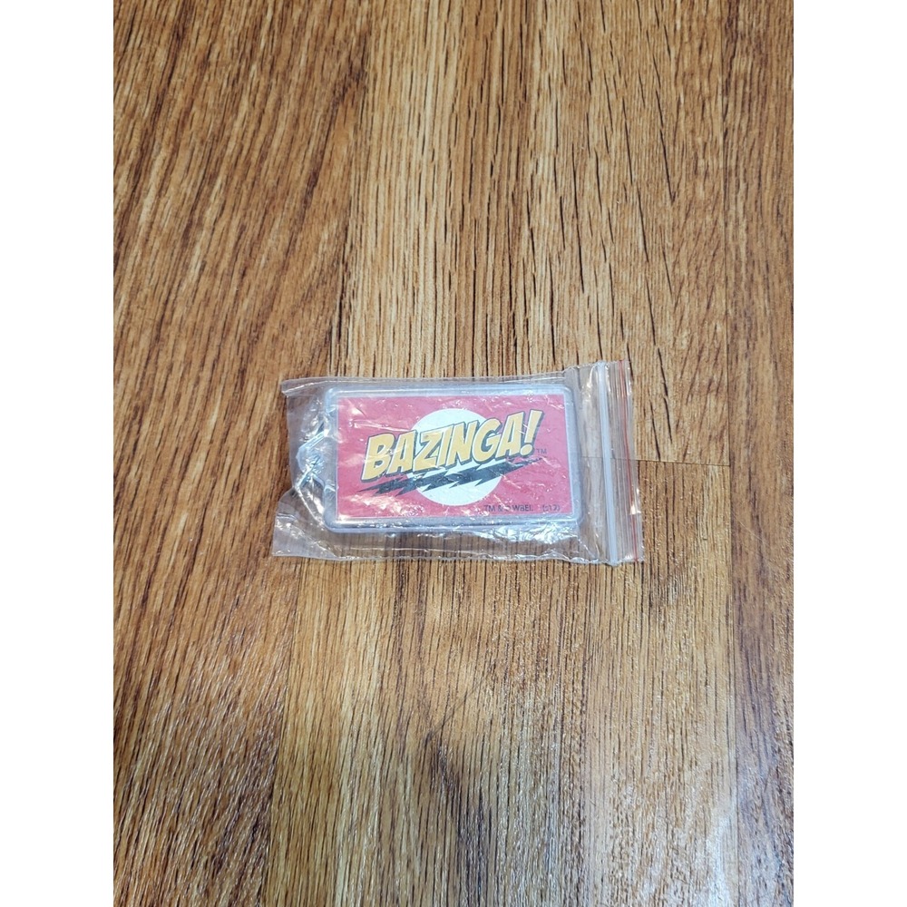 New Big Bang Theory Bazinga Red Rectangle Keychain